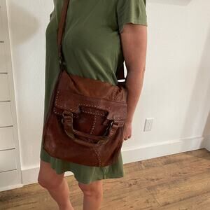 Rare vintage lucky brand leather Abbey Road Bag